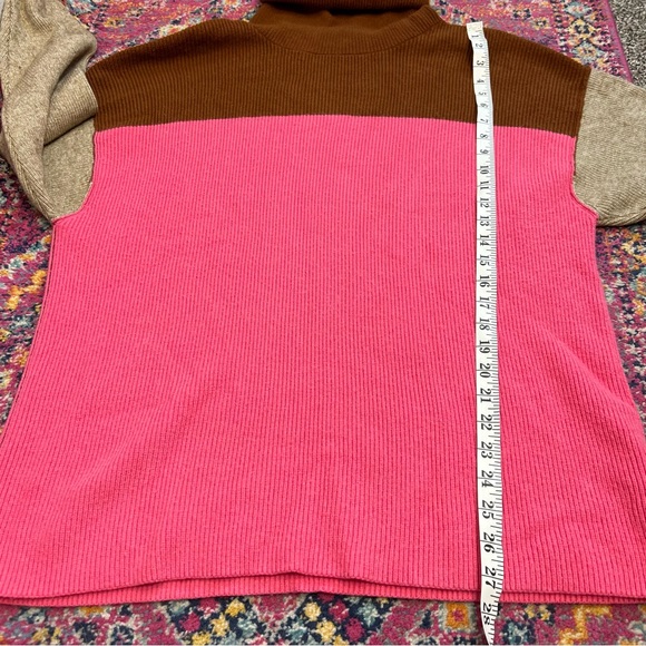 Free People Oversized Colorblock Turtleneck Sweater - XS - Picture 9 of 9